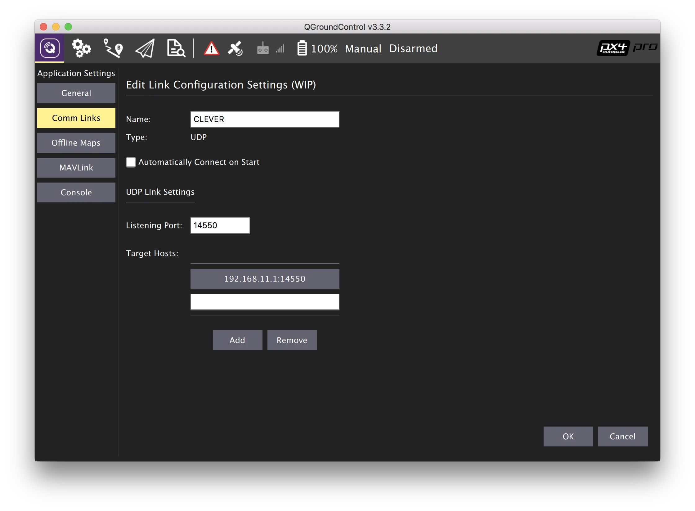 QGroundControl UDP connection