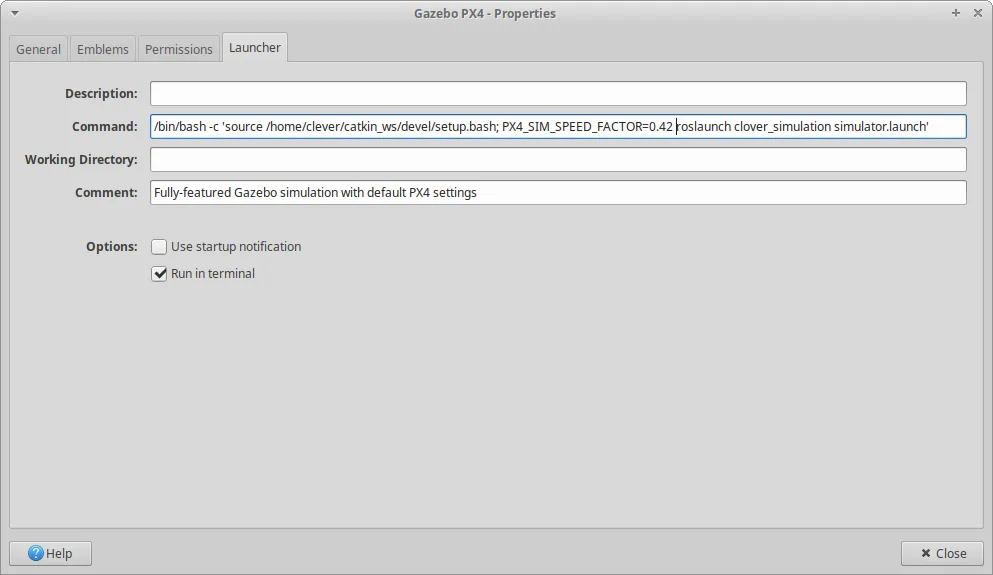 Gazebo PX4 launcher command